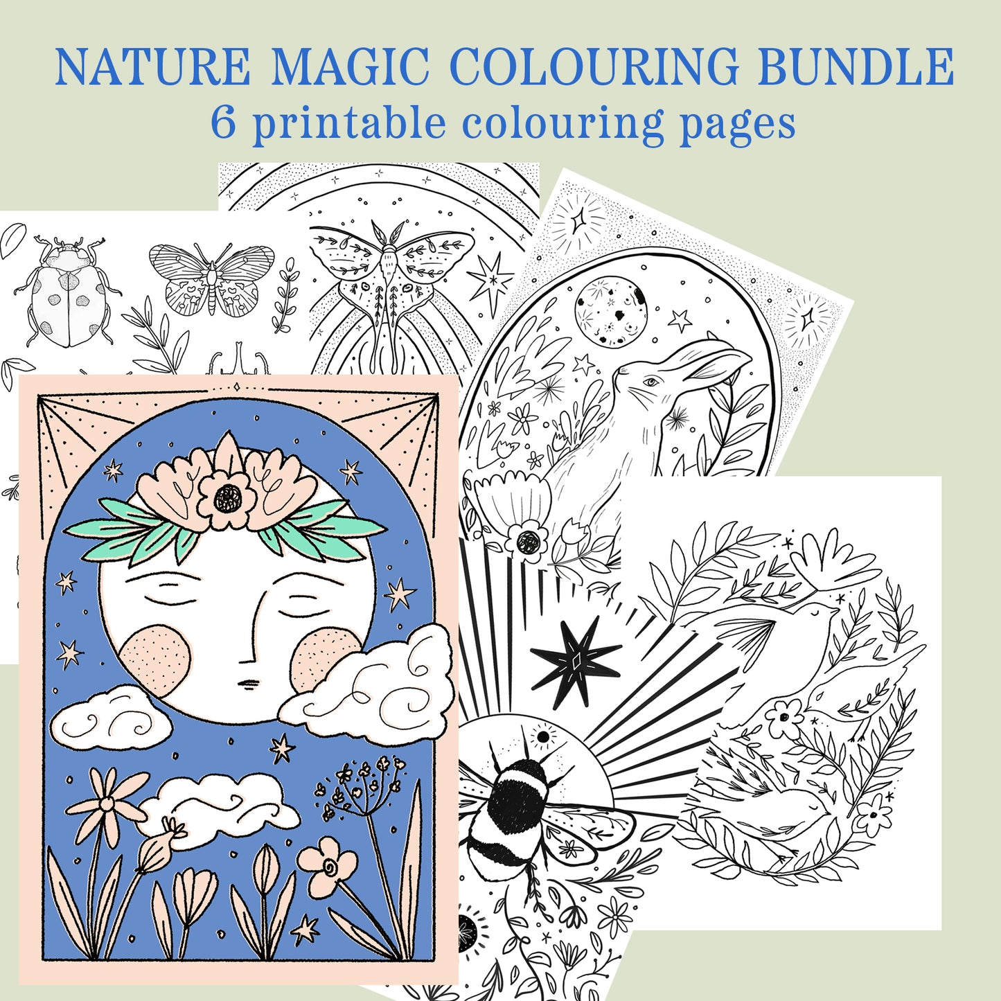 Nature Magic Printable Colouring Pages