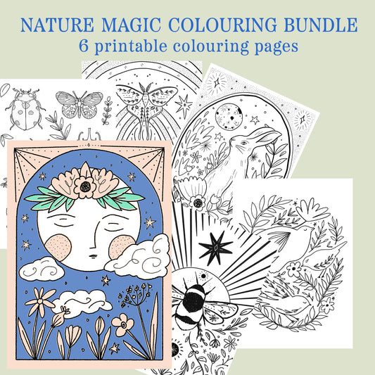 Nature Magic Printable Colouring Pages