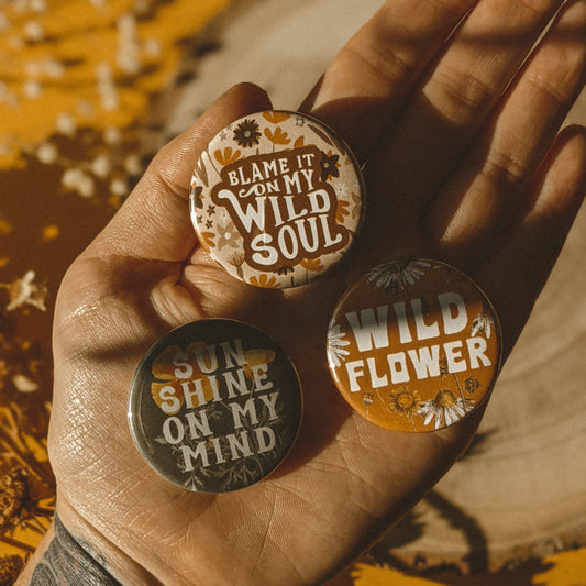 SALE Wildflower Badge Set