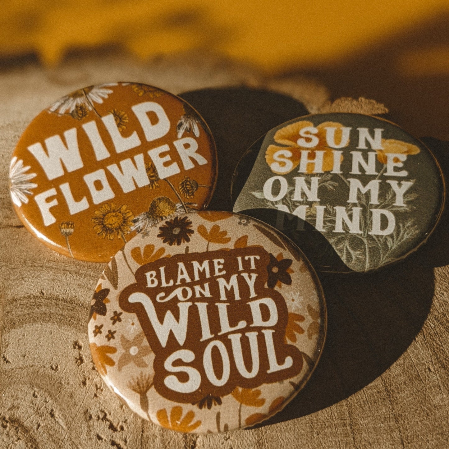 SALE Wildflower Badge Set