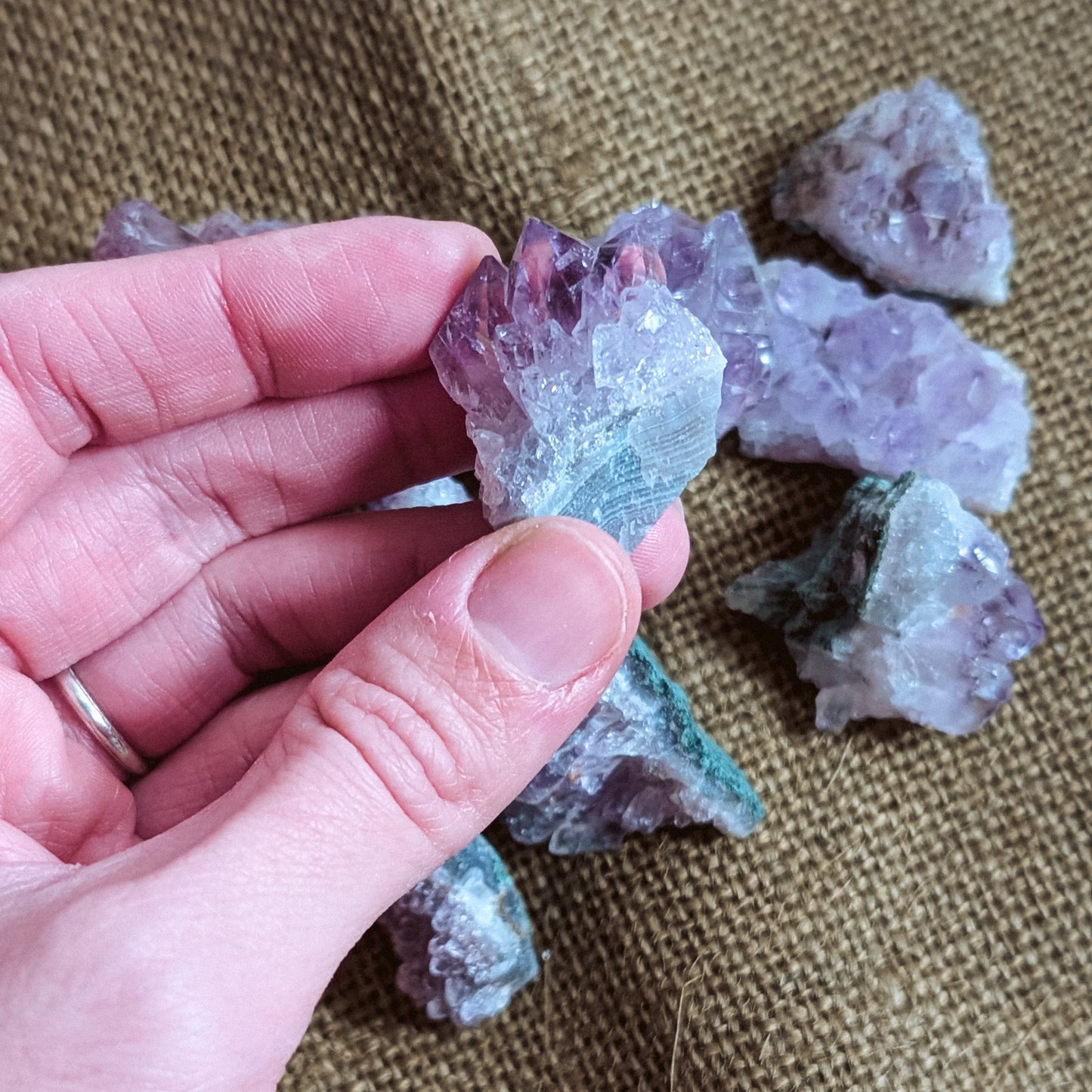 Small Pouch of Amethyst Pieces