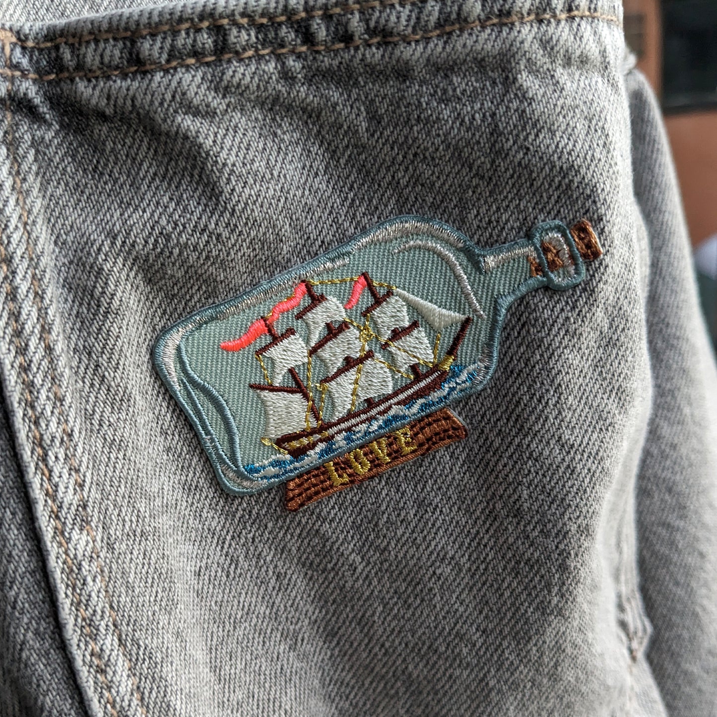 SALE Ship In a Bottle Patch by Petra Boase