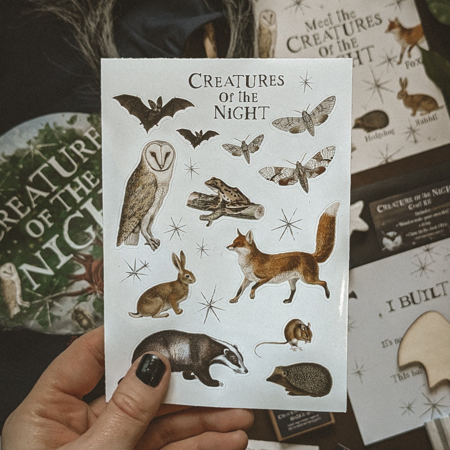 SALE Creatures of the Night A6 Sticker Set