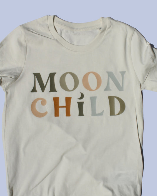 CREAM MOON CHILD TEE - 9-10