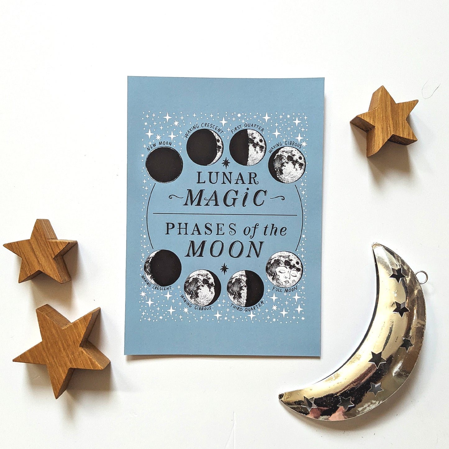 Moon Phases A5 Art Print