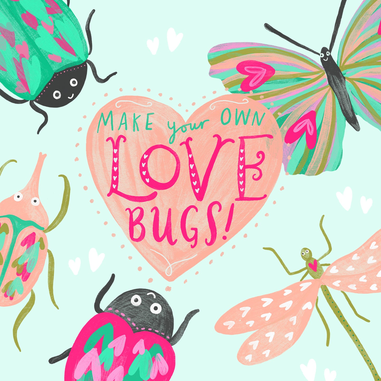 Love Bugs Free Valentine's Craft Printable