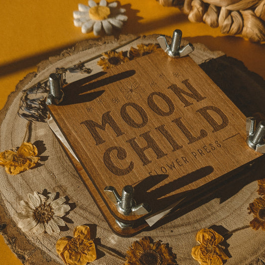 Mini Wooden Moon Child Flower Press