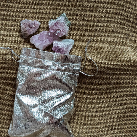 Small Pouch of Amethyst Pieces