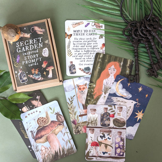 Secret Garden Inspired Story Prompt A6 Card Pack