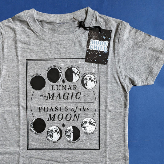 MOON PHASE HEATHER GREY TEE