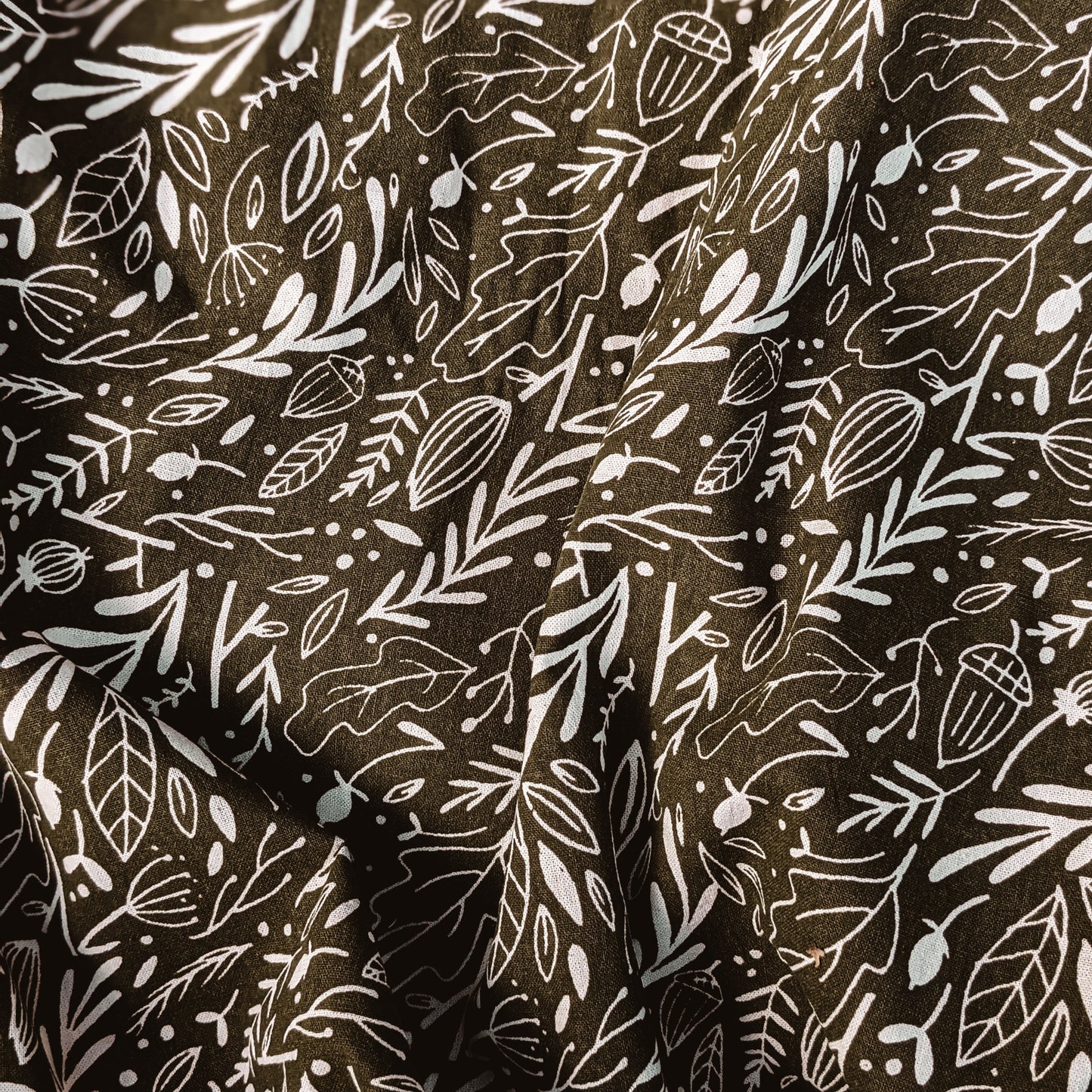 SALE LEAFY PRINT ADULT DUNGAREES
