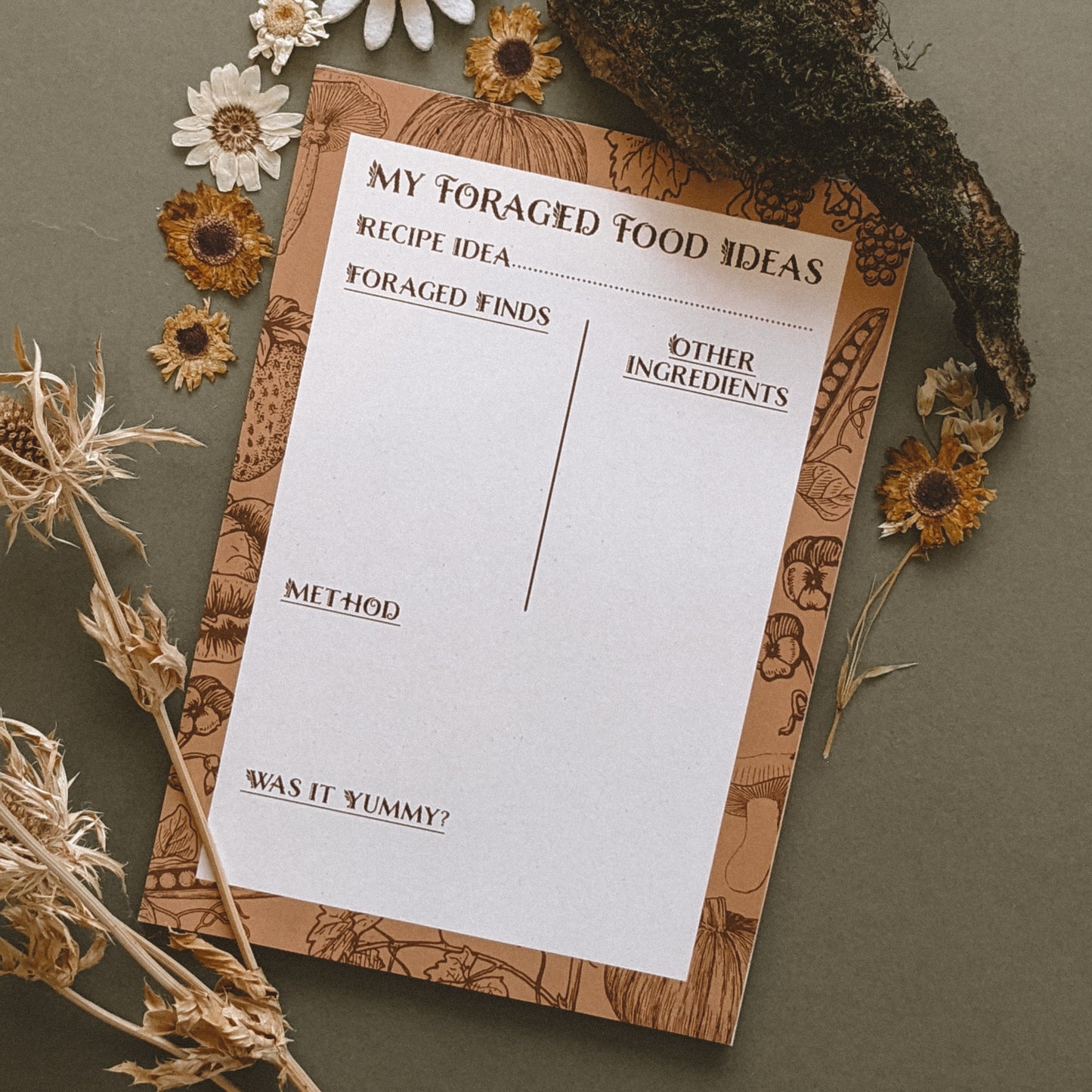 SALE Foraged Food Recipe Notebook